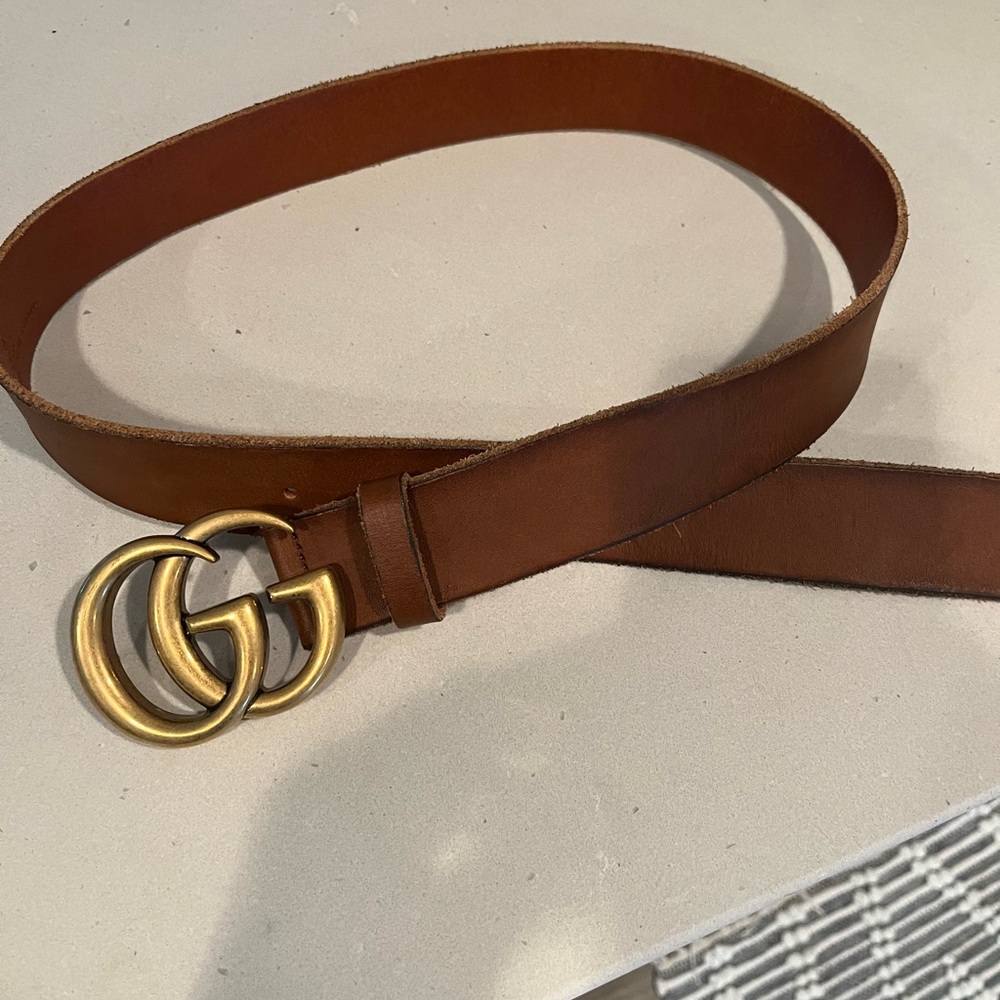 Gucci Double G interlocking leather belt